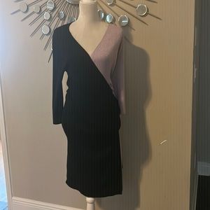 INC black and purple wrap sweater  dress